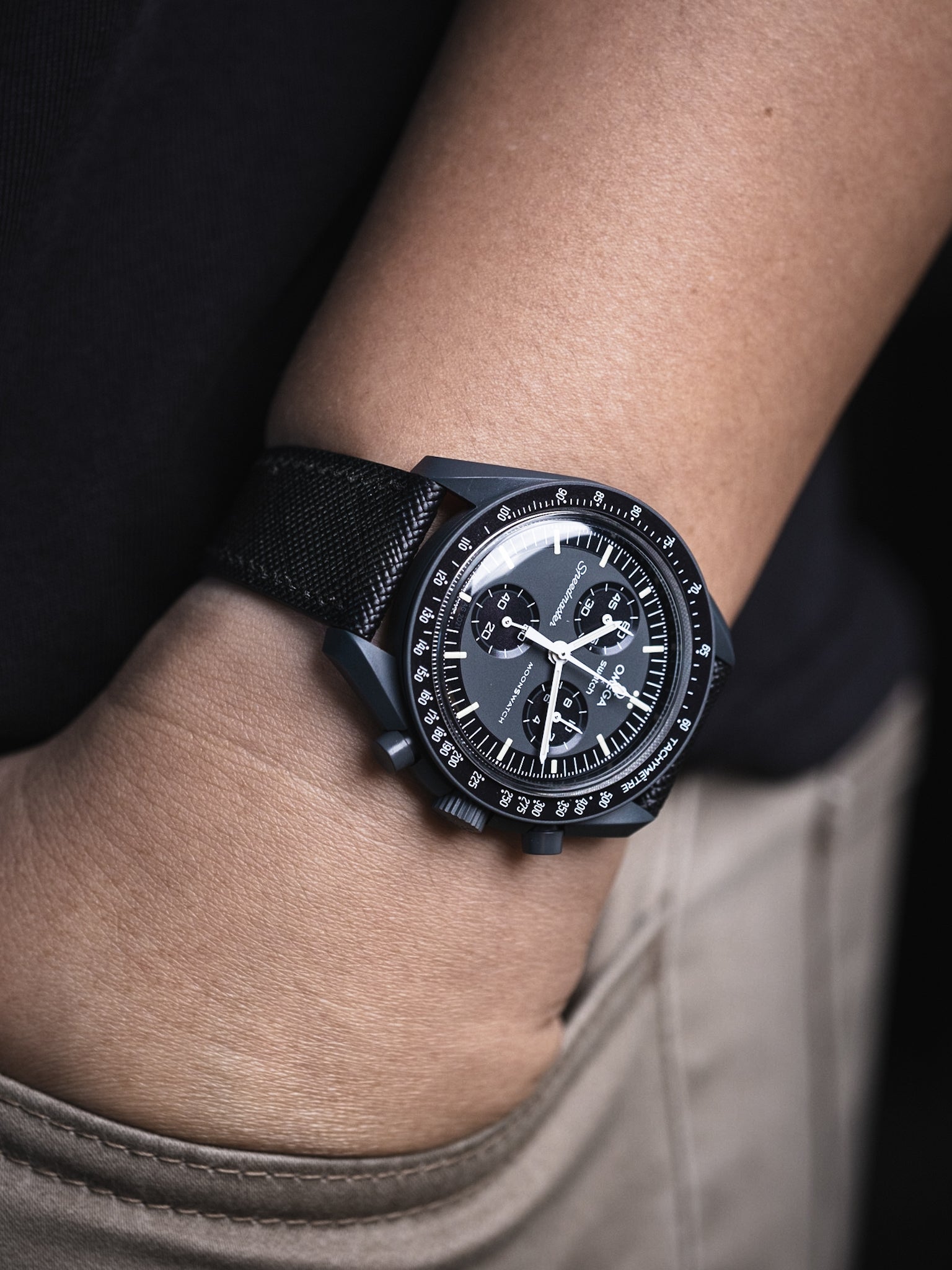 Black Saffiano Strap