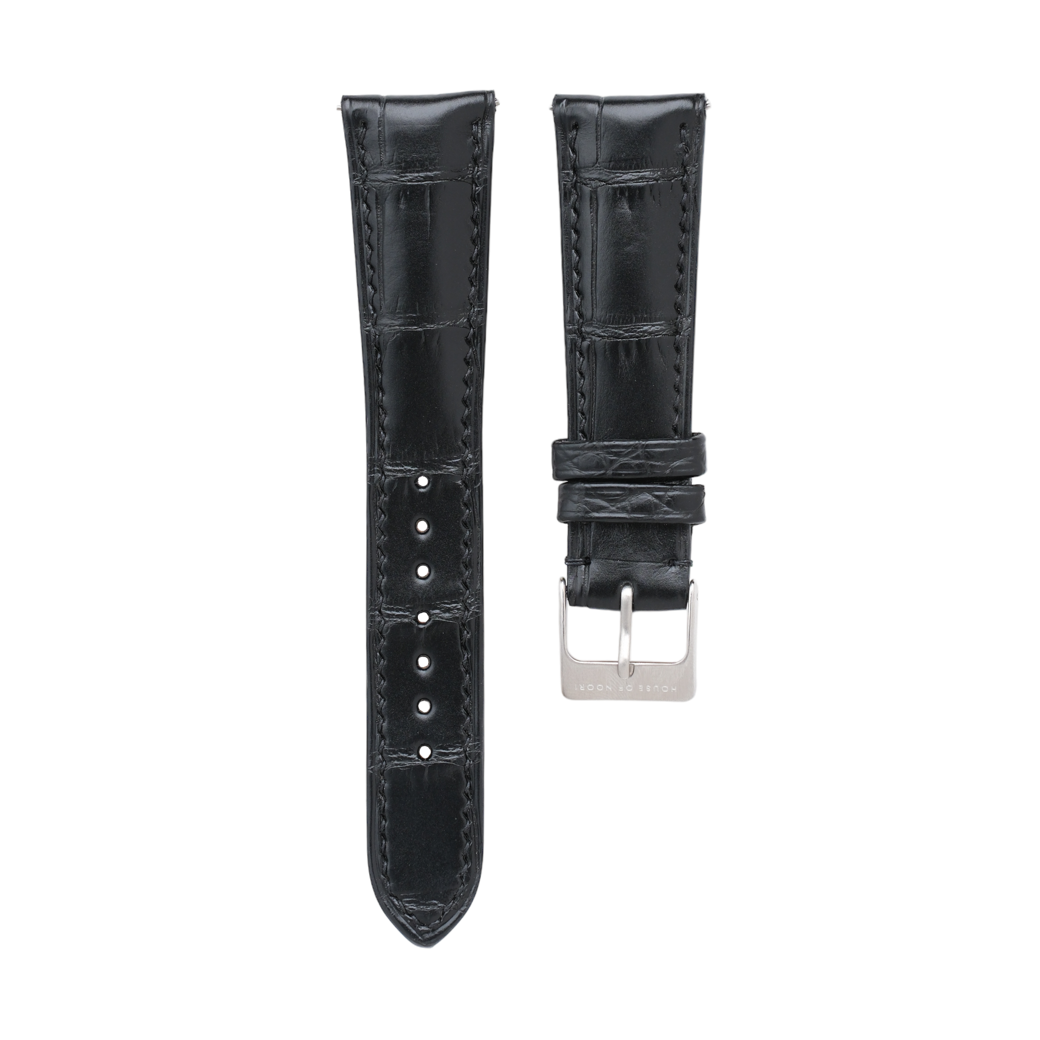 Black Alligator Padded Strap