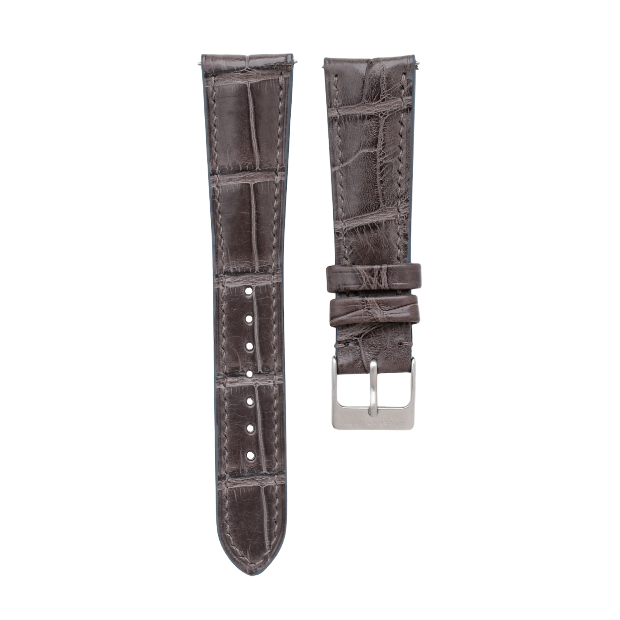 Emperor Grey Crocodile Padded Strap