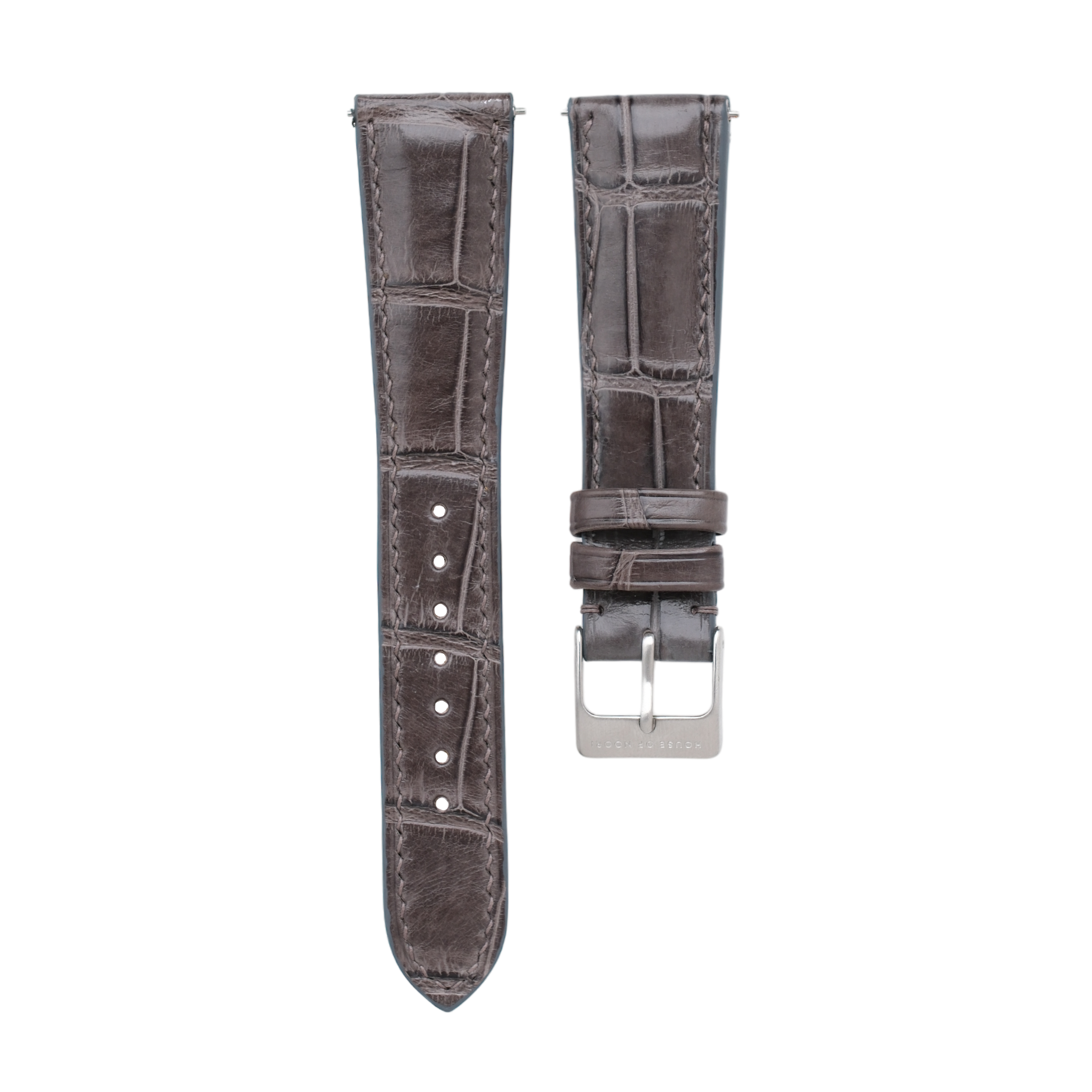 Emperor Grey Crocodile Padded Strap